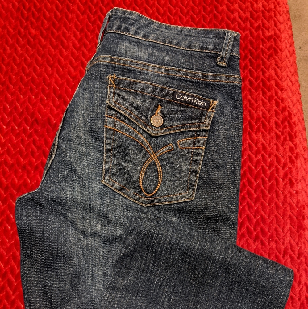 Calvin Klein jeans size 8 light acid wash straight